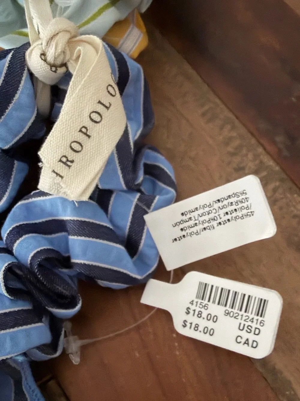 Anthropologie Stripe Bow Ponytail Accessory Set of 3